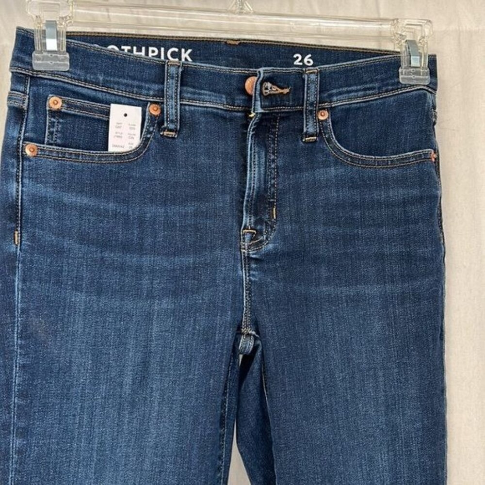 J Crew 9" mid-rise toothpick jean in Point Lake wash J1885, Size 26 - Picture 4 of 5